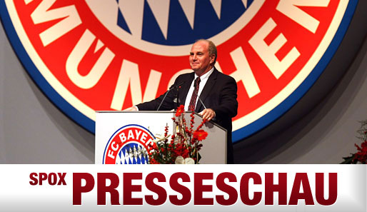 Uli Hoeneß vom FC Bayern München bei der Jahreshauptversammlung