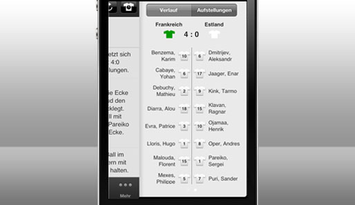 Auch die Aufstellungen sind jetzt leicht und schnell abrufbar. Jetzt die kostenlose iPhone-App von SPOX downloaden!