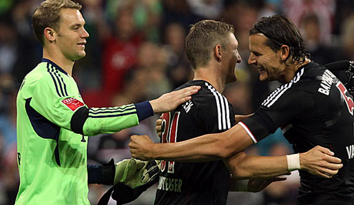 Freude beim FC Bayern München über den Einzug ins Finale des Audi Cup 2011