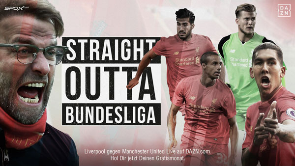 Liverpool gegen Manchester - live und auf Abruf aus DAZN.com
