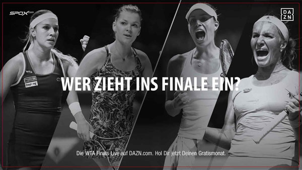 Die WTA Finals mit Angelique Kerber seht Ihr live auf DAZN