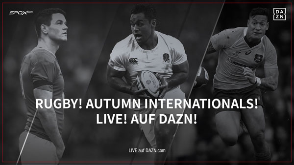 Die Rugby Autumn Internationals - live und auf Abruf auf DAZN