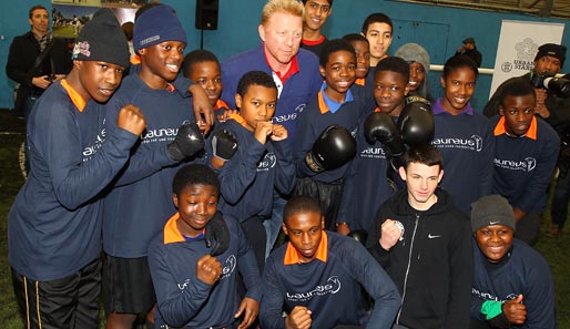 Laureus-Botschafter Boris Becker beim Besuch des Youth Sports Festivals in London