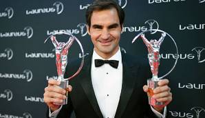 Roger Federer gewann seine Laureus-Awards fünf und sechs.