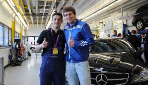 Auch Jan Philipp Rabente ließ sich einen Besuch des Mercedes-Benz-Werkes nicht entgehen