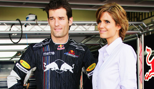 Das Model und der Fahrer: Mark Webber in schöner Gesellschaft