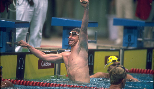 Der Australier Duncan Armstrong hatte sein Highlight bei Olympia 1988, als er über 200 m Freistil die Favoriten Biondi und "Albatros" Groß bezwang.