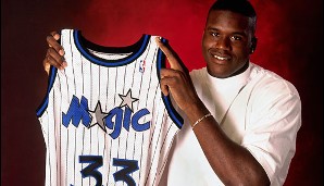 Shaquille O'Neal wurde 1992 an erster Stelle von den Orlando Magic gedraftet