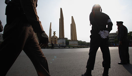 19. April, Bangkok: Hohes Sicherheitsaufkommen natürlich auch in Thailands Hauptstadt