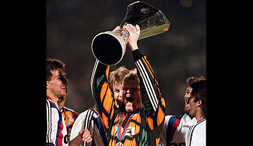 1996 feierte Kahn mit dem FC Bayern den UEFA-Cup-Sieg. Im Finale setzten sich die Roten gegen Bordeaux durch