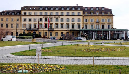 Cristiano Rolando und seine Portugiesen residieren im Hotel Beau Rivage in Neuenburg