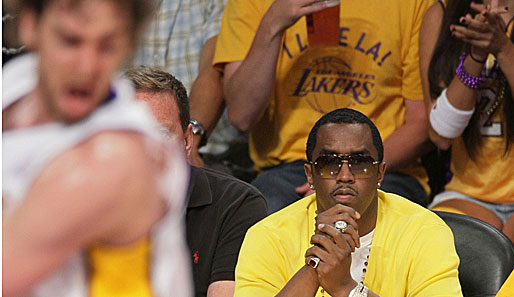 Auch Rapper Sean "Diddy" Combs lässt sich die Spiele seiner Lakers nicht entgehen