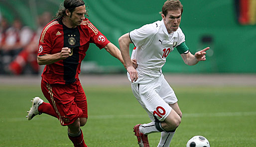 Zuletzt sah man ihn als Kapitän beim EM-Vorbereitungsspiel gegen Deutschland für die Weißrussen wirbeln.