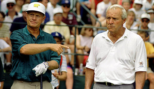 Die größte Golf-Rivalität der Geschichte: Jack Nicklaus (links) gegen Arnold Palmer