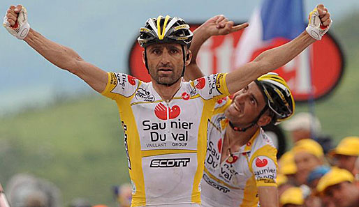 Die Sieger de 10. Etappe: Leonardo Piepoli von Saunier Duval