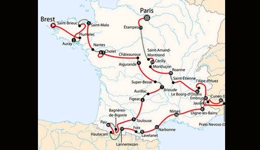3559,5 Kilometer von Brest nach Paris, vier Bergankünfte, zwei Einzelzeifahren und jede Menge Höhenmeter: SPOX.com zeigt die Profile der 21 Etappen