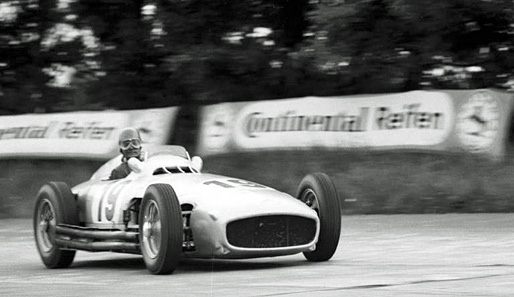 Platz 7: Karl Kling. Als Teamkollege von Juan Manuel Fangio fuhr er elf Rennen für Mercedes. 1954 in Frankreich und '55 in England stand er auf dem Podium