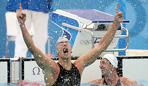 Riesen-Freude bei Cesar Cielo Filho: Der brasilianische Schwimmer hat soeben Gold gewonnen