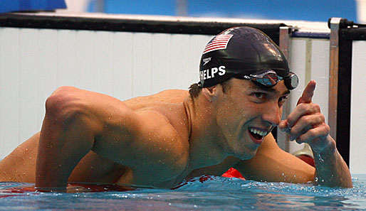 Mit seiner siebten Goldmedaille in Peking hat Phelps den Rekord von Mark Spitz eingestellt