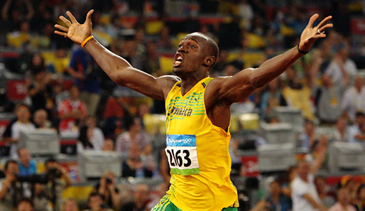 Er hat es geschafft: Auch über 200 Meter holte sich Usain Bolt Goldmedaille und Weltrekord