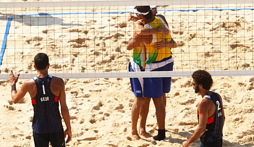 Zusammen mit seinem Partner Emanuel holte sich der Brasilianer Bronze im Beachvolleyball