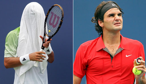 Tag 13: Während Djokovic versuchte sich vor dem drohenden Regen zu verstecken, schaute Federer dem Grauen ins Gesicht
