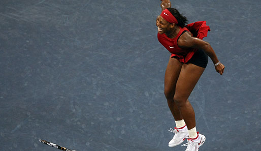 ...denn am Ende jubelte Serena über einen 6:4, 7:5-Sieg.