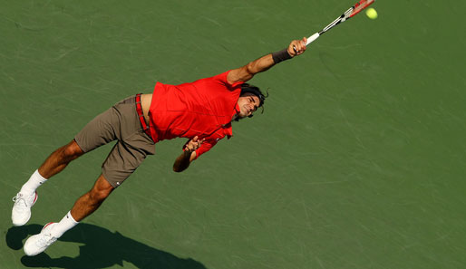 Tag 11: Auf dem Weg zu seinem ersten großen Turnier-Sieg in diesem Jahr setzte sich Roger Federer im Viertelfinale...