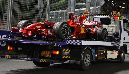 Bereits im Training musste Räikkönens Ferrari an den Haken