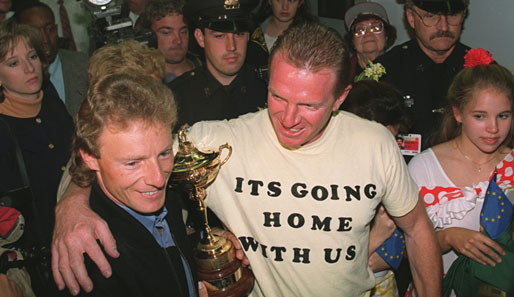 1995 in Oak Hill, New York: USA - Europa 13,5:14,5. Langer und Europa holen sich den Cup zurück
