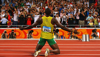 ...doch er lief erneut eine Weltrekordzeit und sicherte sich die zweite Goldmedaille