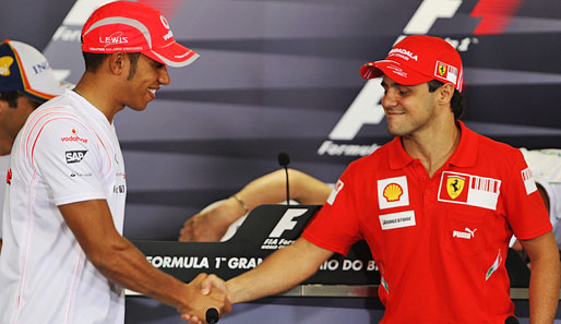 In Wahrheit geht es an diesem Wochenende aber um diese beiden: Die WM-Rivalen Lewis Hamilton und Felipe Massa