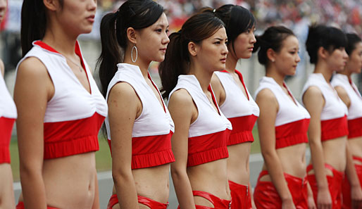 China-GP, Gridgirls, Boxenluder, Formel 1