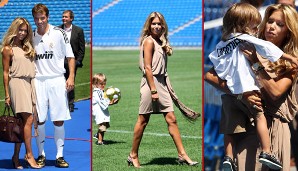 Rafael und Sylvie nach dem Wechsel vom HSV zu Real Madrid. Selbst Sohn Damian trug schon ein Real-Trikot.