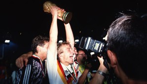 ...aber erst beim Gewinn des WM-Titels war die Freude grenzenlos. Klinsmanns größter Triumph
