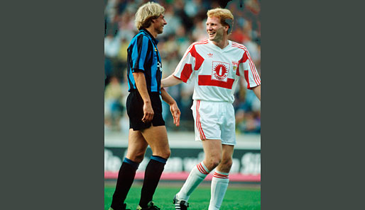 1991: Matthias Sammer im Dress des VfB Stuttgart trifft auf Jürgen Klinsmann und Inter Mailand