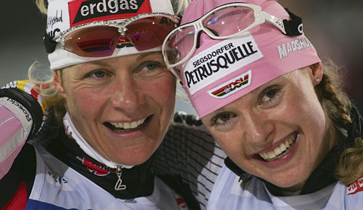 Langlauf-Frauen-Power pur: Claudia Nystad (l.) und Evi Sachenbacher-Stehle