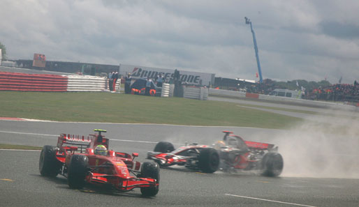 Großbritannien-GP: Lokalmatador Hamilton siegt im verregneten Silverstone. Massa dreht sich sechsmal und wird 13. WM-Stand: Hamilton - Massa 48:48