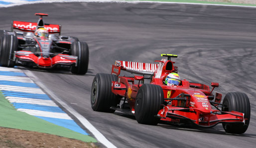 Deutschland-GP: Trotz Strategie-Fehlers seines Teams siegt Hamilton. Kurz vor Ende überholt er Massa (3.) spektakulär. WM-Stand: Hamilton - Massa 58:54