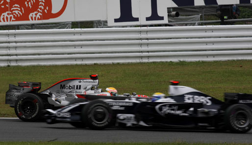 Japan-GP: Chaosrennen für Hamilton (12.): Kollision mit Massa und Strafe. Massa wird nach Zwangsstopp Siebter. WM-Stand: Hamilton - Massa 84:79