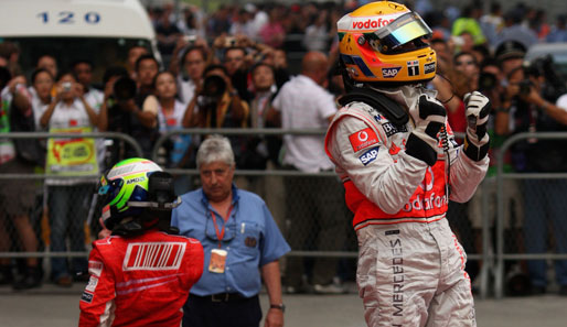 China-GP: Perfektes Wochenende für Hamilton. Massa (2.) "überholt" seinen Teamkollegen Räikkönen kurz vor Schluss. WM-Stand: Hamilton - Massa 94:87