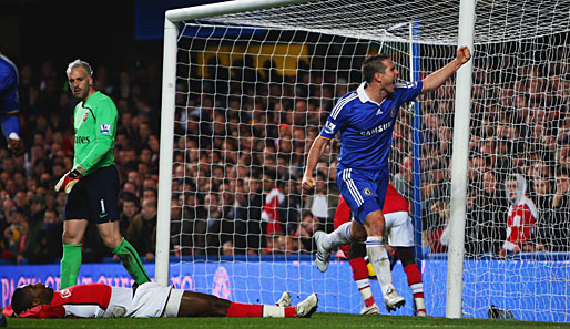 Frank Lampard bejubelt die 1:0-Führung für den FC Chelsea