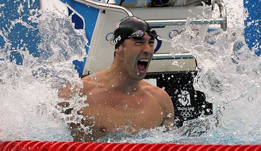 Wahrscheinlich DER Star der Spiele: Michael Phelps holte acht Mal Gold, brach den Rekord von Mark Spitz. Ach ja, sieben Mal Weltrekord gabs noch dazu