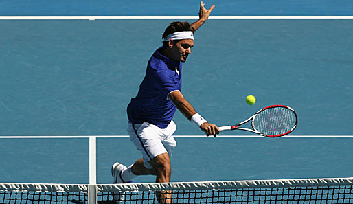 Roger Federer hatte in seinem Achtelfinal-Match unerwartet viel Mühe