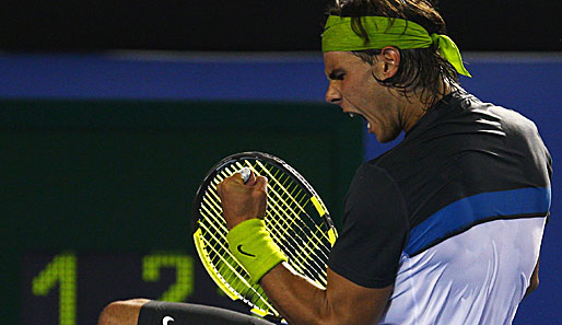 Mit einem klaren 6:2, 7:5 und 7:5 zieht Rafael Nadal als Letzter ins Halbfinale von Melbourne ein