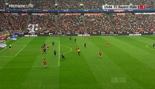 Bayern gegen Köln, 14. Minute, Miroslav Klose erzielt das vermeintliche 1:0