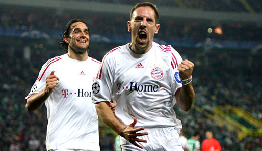 Franck Ribery brachte die Bayern mit dem 1:0 und dem 3:0 auf die Siegerstraße