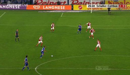 Wie ein Tor doch ein komplettes Spiel zusammenfassen kann... Schalkes 2:0 als Beleg der Cottbuser Abwesenheit