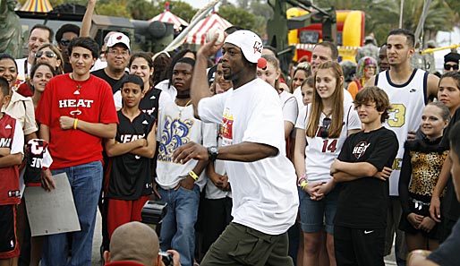 Dwyane Wade beim Miami Heat Familientag