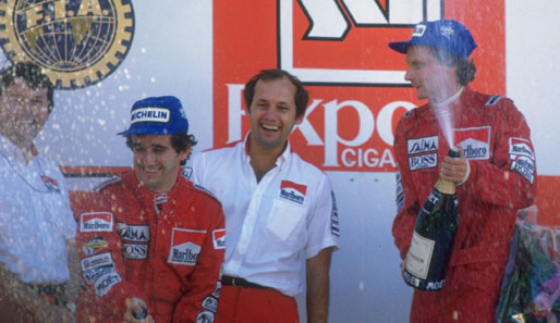 Auch 1985 und 1986 war das Team unschlagbar. Nach Lauda (Weltmeister 1984) holte außerdem Alian Prost (links) zwei Mal in Folge den Fahrer-Titel